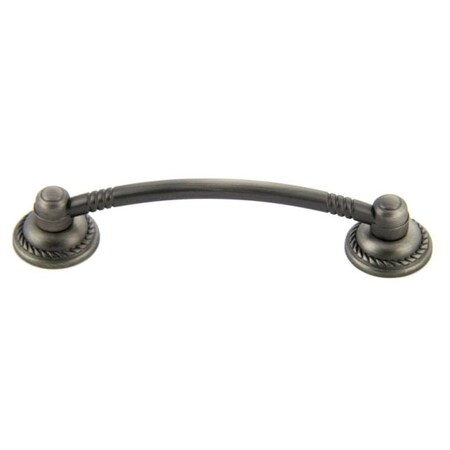 Crown 4-7/10" Deco Bow Cabinet Pull with 3-3/4" Center to Center Satin Pewter Finish CHP81297APH
